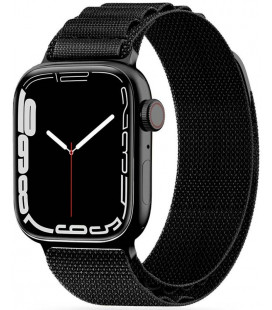 Juoda apyrankė Apple Watch 4 / 5 / 6 / 7 / 8 / 9 / SE / Ultra 1 / 2 (42 / 44 / 45 / 49 mm) laikrodžiui "Tech-Protect Nylon Pro"