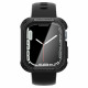 Juodas dėklas Apple Watch 7 / 8 / 9 (45mm) laikrodžiui "Spigen Tough Armor"