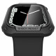 Juodas dėklas Apple Watch 7 / 8 / 9 (45mm) laikrodžiui "Spigen Tough Armor"