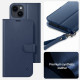 Mėlynas atverčiamas dėklas Apple iPhone 14 telefonui "Spigen Wallet S Classic"
