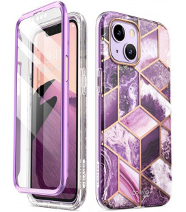 Dėklas su marmuro efektu Apple iPhone 14 Plus telefonui "Supcase Cosmo Marble Purple"
