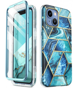 Dėklas su marmuro efektu Apple iPhone 14 Plus telefonui "Supcase Cosmo Ocean Blue"