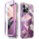 Dėklas su marmuro efektu Apple iPhone 14 Pro Max telefonui "Supcase Cosmo Marble Purple"