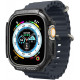 Matinis juodas dėklas Apple Watch Ultra 1 / 2 (49mm) laikrodžiui "Spigen Rugged Armor"