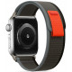 Juoda / oranžinė apyrankė Apple Watch 4 / 5 / 6 / 7 / 8 / 9 / SE / Ultra 1 / 2 (42 / 44 / 45 / 49 mm) laikrodžiui "Tech-Protect 