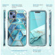Dėklas su marmuro efektu Apple iPhone 13 / 14 telefonui "Supcase Cosmo Ocean Blue"