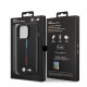 Juodas dėklas Apple iPhone 14 Pro telefonui "BMW M Tricolor Stripe Case"