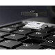 Juodas atverčiamas dėklas su klaviatūra Samsung Galaxy S7 Plus / S8 Plus S7 FE 12.4 planšetei "Infiland Keyboard Stand"