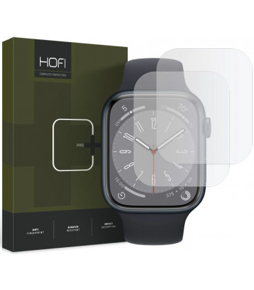 Ekrano apsauga Apple Watch 6 / 7 / 8 / 9 / SE 1 / 2 / 3 (44 / 45 mm) laikrodžiui "HOFI Hydroflex Pro+ 2-Pack"