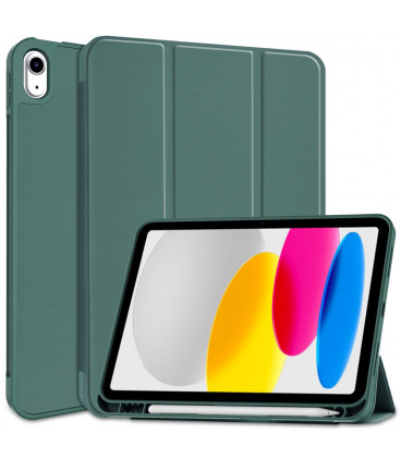 Žalias (Cactus) atverčiamas dėklas Apple iPad 10.9 2022 planšetei "Tech-Protect SC Pen"
