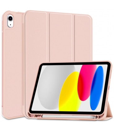 Rožinis atverčiamas dėklas Apple iPad 10.9” 10 / 2022 / 11” 11 / 2025 planšetei "Tech-Protect SC Pen"