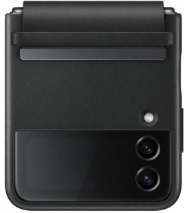 Originalus Juodas dėklas "Leather Cover" Samsung Galaxy Flip 4 telefonui "EF-VF721LBE"