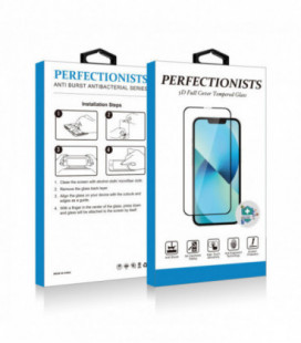 LCD apsauginis stikliukas 5D Perfectionists Samsung G990 S21 FE 5G lenktas juodas