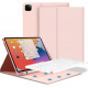 Rožinis atverčiamas dėklas + klaviatūra Apple iPad Pro 11 2020 / 2021 / 2022 planšetei "Tech-Protect SC Pen + Keyboard"