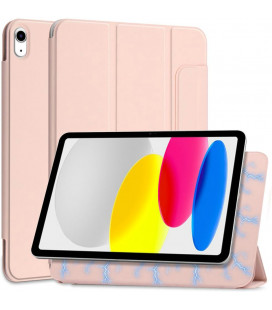 Rožinis atverčiamas dėklas Apple iPad 10.9 2022 planšetei "Tech-Protect Smartcase Magnetic"