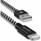 Juodas laidas USB - Lightning FastCharging 2.1A 200cm "Dux Ducis K-One"
