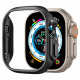 Juodas dėklas Apple Watch Ultra 1 / 2 (49mm) laikrodžiui "Spigen Thin Fit"