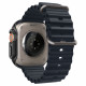 Juodas dėklas Apple Watch Ultra 1 / 2 / 3 / 4 (49mm) laikrodžiui "Spigen Thin Fit"