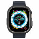 Juodas dėklas Apple Watch Ultra 1 / 2 / 3 / 4 (49mm) laikrodžiui "Spigen Thin Fit"