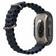 Juodas dėklas Apple Watch Ultra 1 / 2 / 3 / 4 (49mm) laikrodžiui "Spigen Thin Fit"