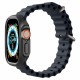 Juodas dėklas Apple Watch Ultra 1 / 2 / 3 / 4 (49mm) laikrodžiui "Spigen Thin Fit"