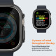 Juodas dėklas Apple Watch Ultra 1 / 2 / 3 (49mm) laikrodžiui "Spigen Thin Fit"