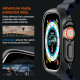 Juodas dėklas Apple Watch Ultra 1 / 2 / 3 / 4 (49mm) laikrodžiui "Spigen Thin Fit"