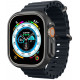 Juodas dėklas Apple Watch Ultra 1 / 2 / 3 / 4 (49mm) laikrodžiui "Spigen Thin Fit"