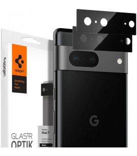 Juoda kameros apsauga Google Pixel 7 telefono kamerai apsaugoti "Spigen Optik.TR Camera Protector 2-Pack"