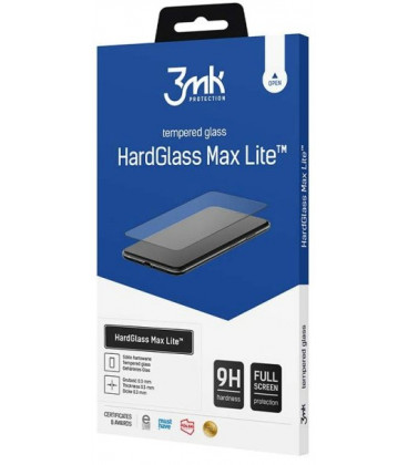 Juodas apsauginis grūdintas stiklas Samsung Galaxy A23 4G / 5G telefonui "3MK Hard Glass Max Lite"