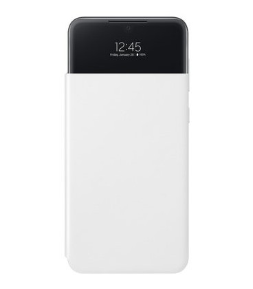 Originalus baltas atverčiamas dėklas "S-View Case" Samsung Galaxy A33 5G telefonui "EF-EA336PWE"