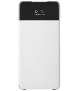 Originalus baltas atverčiamas dėklas "S-View Case" Samsung Galaxy A52 / A52 5G / A52s telefonui "EF-EA525PWE"