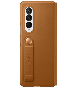 Originalus rudas dėklas "Leather Flip Cover" Samsung Galaxy Fold 3 telefonui "EF-FF926LAE"