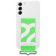 Originalus baltas dėklas "Silicone Cover With Strap" Samsung Galaxy S22 Plus telefonui "EF-GS906TWE"