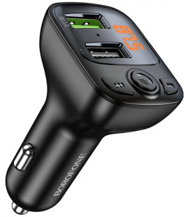 Borofone BC41 Bluetooth MP3 grotuvas/FM bangų moduliatorius (laisvų rankų įranga, microSD, QC3.0 USB-A, USB-A 5V/1A)
