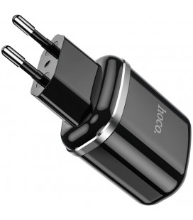 Įkroviklis buitinis Hoco N4 su dviem USB  jungtimis (2.4A) juodas