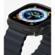 Matinis juodas ir skaidrus dėklai Apple Watch Ultra 1 / 2 / 3 / 4 (49mm) laikrodžiui "Ringke Slim 2-Pack"
