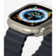 Pilkas (Titanium) ir skaidrus dėklai Apple Watch Ultra 1 / 2 / 3 / 4 (49mm) laikrodžiui "Ringke Slim 2-Pack"