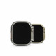 Pilkas (Titanium) ir skaidrus dėklai Apple Watch Ultra 1 / 2 / 3 (49mm) laikrodžiui "Ringke Slim 2-Pack"