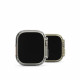 Pilkas (Titanium) ir skaidrus dėklai Apple Watch Ultra 1 / 2 (49mm) laikrodžiui "Ringke Slim 2-Pack"