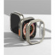Pilkas (Titanium) ir skaidrus dėklai Apple Watch Ultra 1 / 2 / 3 (49mm) laikrodžiui "Ringke Slim 2-Pack"