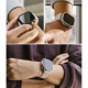 Pilkas (Titanium) ir skaidrus dėklai Apple Watch Ultra 1 / 2 / 3 (49mm) laikrodžiui "Ringke Slim 2-Pack"