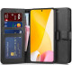 Juodas atverčiamas dėklas Xiaomi 12 Lite telefonui "Tech-Protect Wallet"