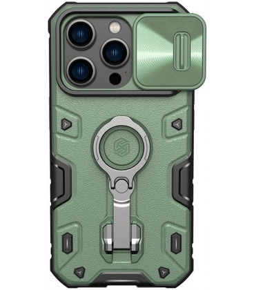 Žalias dėklas Apple iPhone 14 Pro telefonui "Nillkin CamShield Armor Pro Hard"