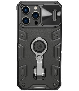 Juodas dėklas Apple iPhone 14 Pro Max telefonui "Nillkin CamShield Armor Pro Hard"