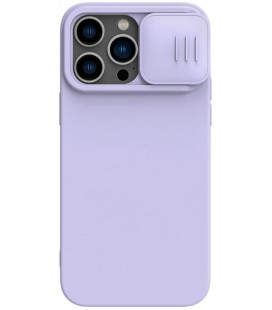 Purpurinis dėklas Apple iPhone 14 Pro telefonui "Nillkin CamShield Silky Magnetic Silicone"