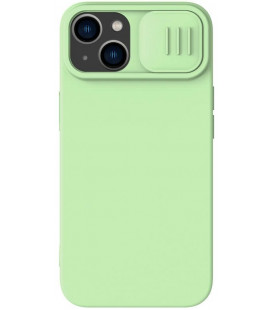 Žalias dėklas Apple iPhone 14 telefonui "Nillkin CamShield Silky Magnetic Silicone"