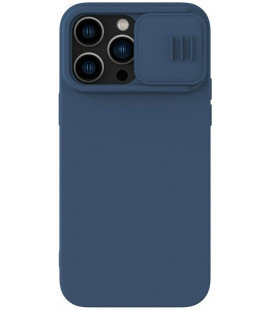 Mėlynas dėklas Apple iPhone 14 Pro telefonui "Nillkin CamShield Silky Silicone"