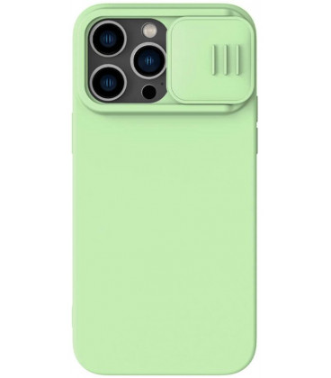 Žalias dėklas Apple iPhone 14 Pro telefonui "Nillkin CamShield Silky Silicone"