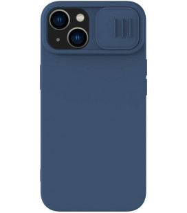 Mėlynas dėklas Apple iPhone 14 telefonui "Nillkin CamShield Silky Silicone"
